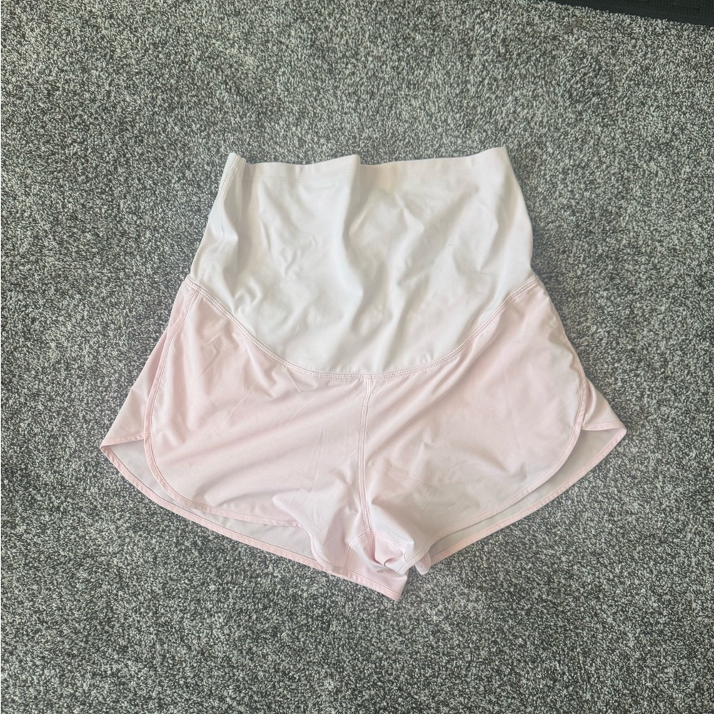 Maternity CRZ YOGA Women's Athletic Shorts in Pink and Black (2 pairs of shorts)